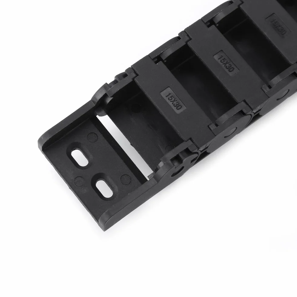 Cadena de arrastre del portacables, 1 metro de nylon Cadena de cable Accesorio para máquina de grabado de alambre 15 mm x 30 mm para cables flexibles y pequeñas mangueras hidráulicas o