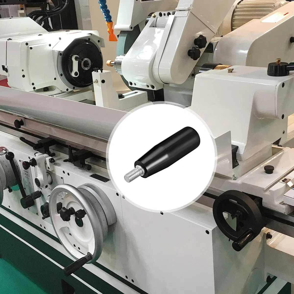 sourcing map 2 unids giratorio volante máquina manija m10 macho roscado vástago maquinaria