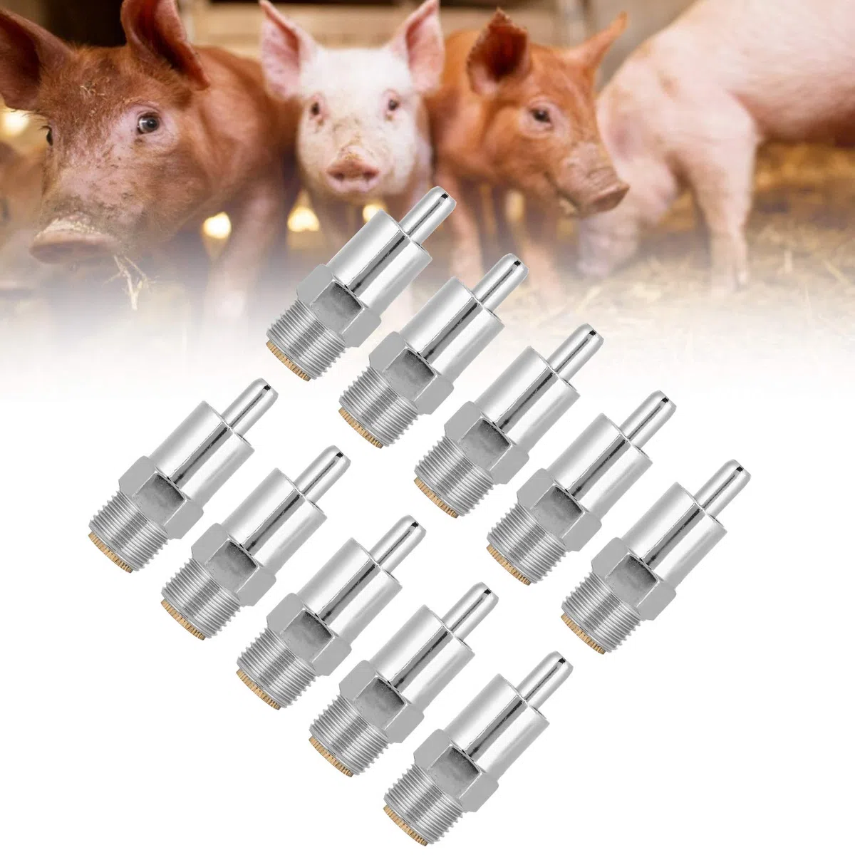 Bebedero Automático de Tetina, Bebedero de Tetina para Cerdo, Bebedero Automático de Tetina con Boca de Cerdo para Beber Bebedero de Tetina