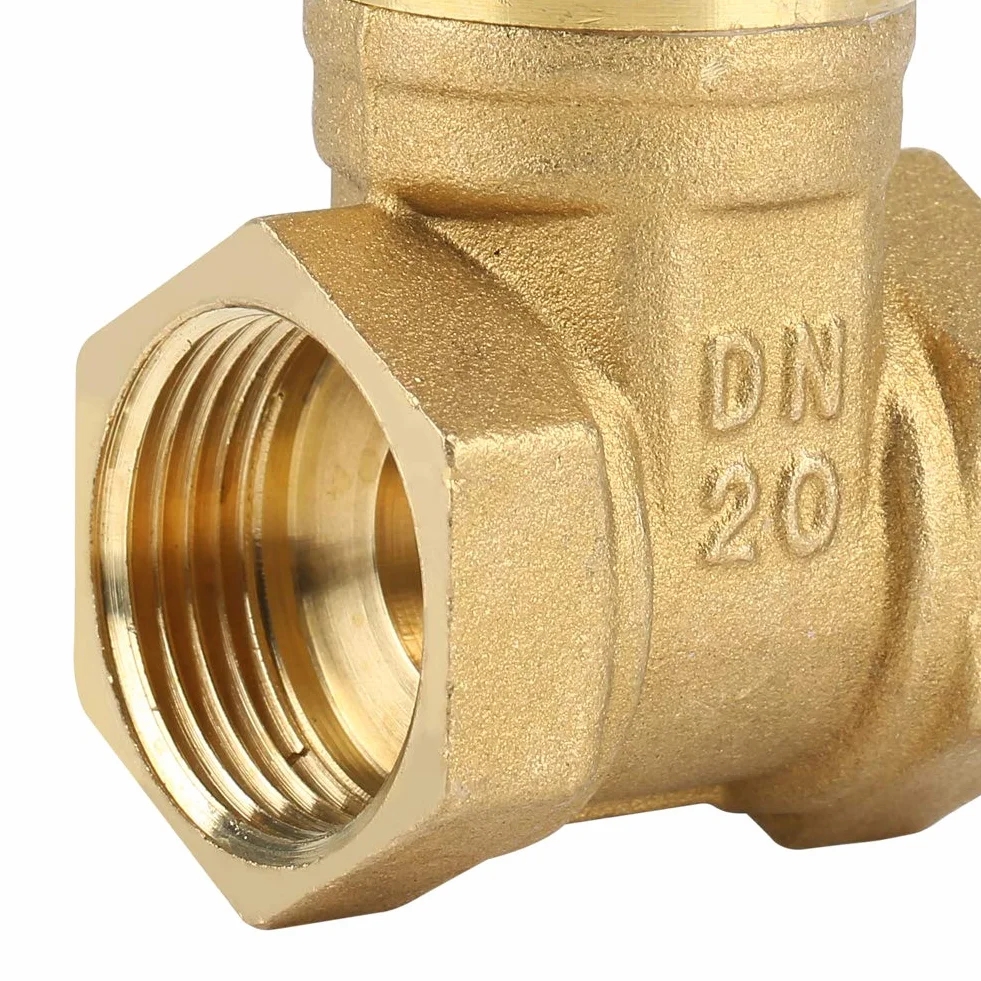 Válvula de compuerta de latón DN20 BSPP G3/4 Válvula de compuerta giratoria 232PSI Suministros de equipos de gas y aceite de agua