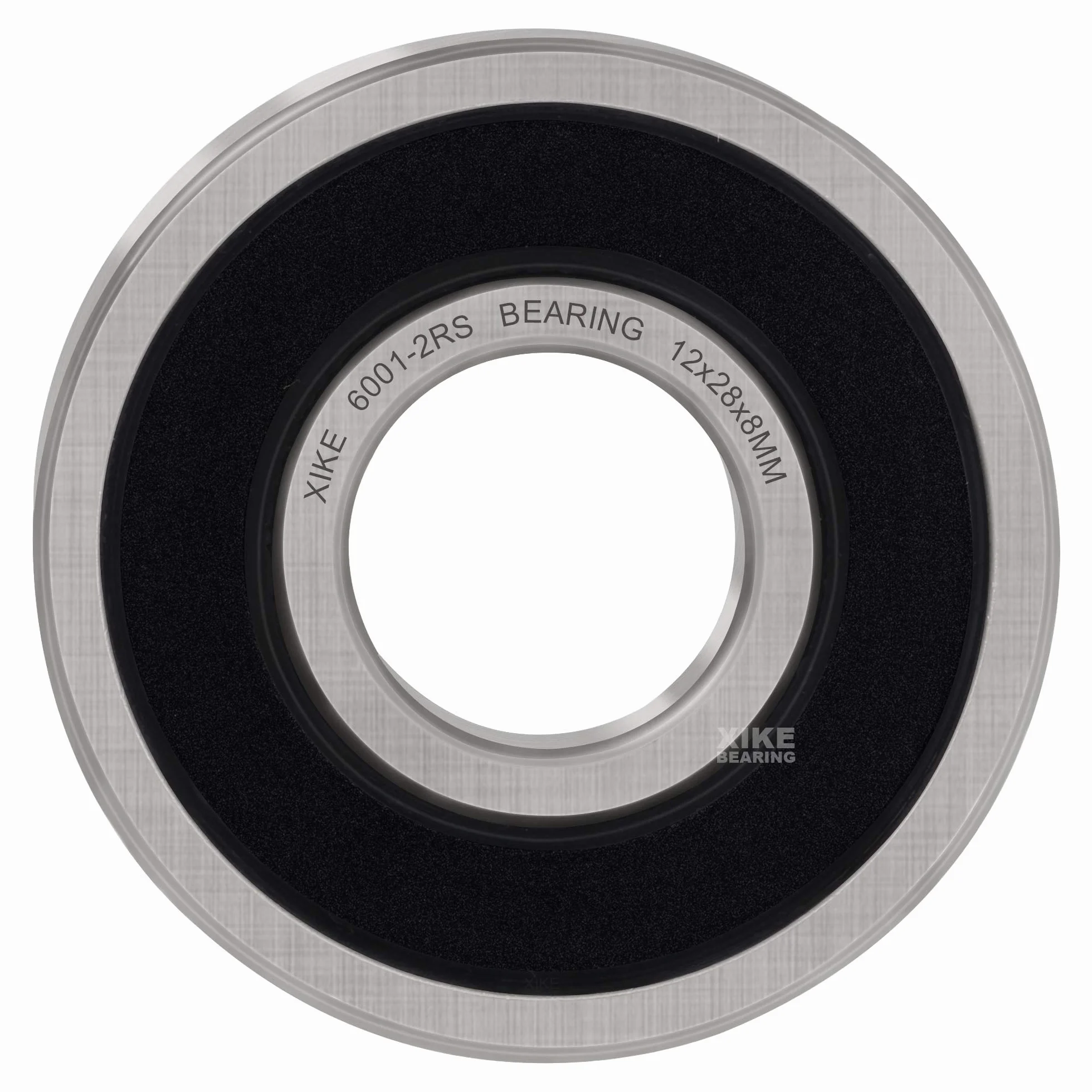 XiKe 6001-2RS Rodamiento de bolas 12x28x8mm - Sellado Doble de Goma, Acero Cromado, Prelubricado - 10 pzas.