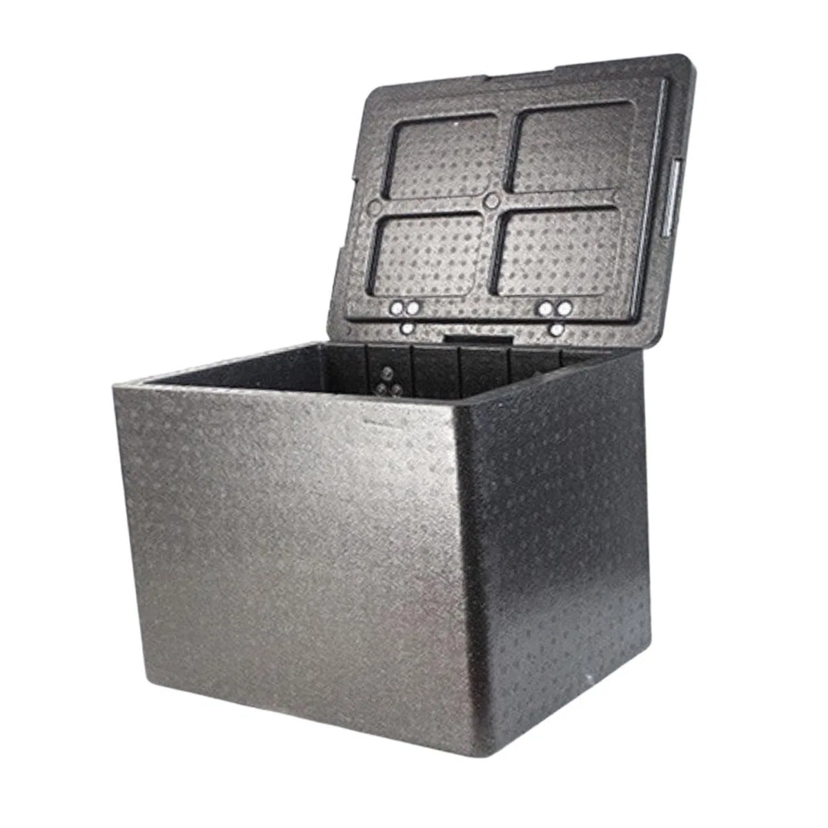 Contenedor isotérmico para transporte de alimentos. Caja térmica para mantener comidas frescas durante excursiones en barco y barbacoas. Ideal para dormitorios. Caja, Negro, 30 litros