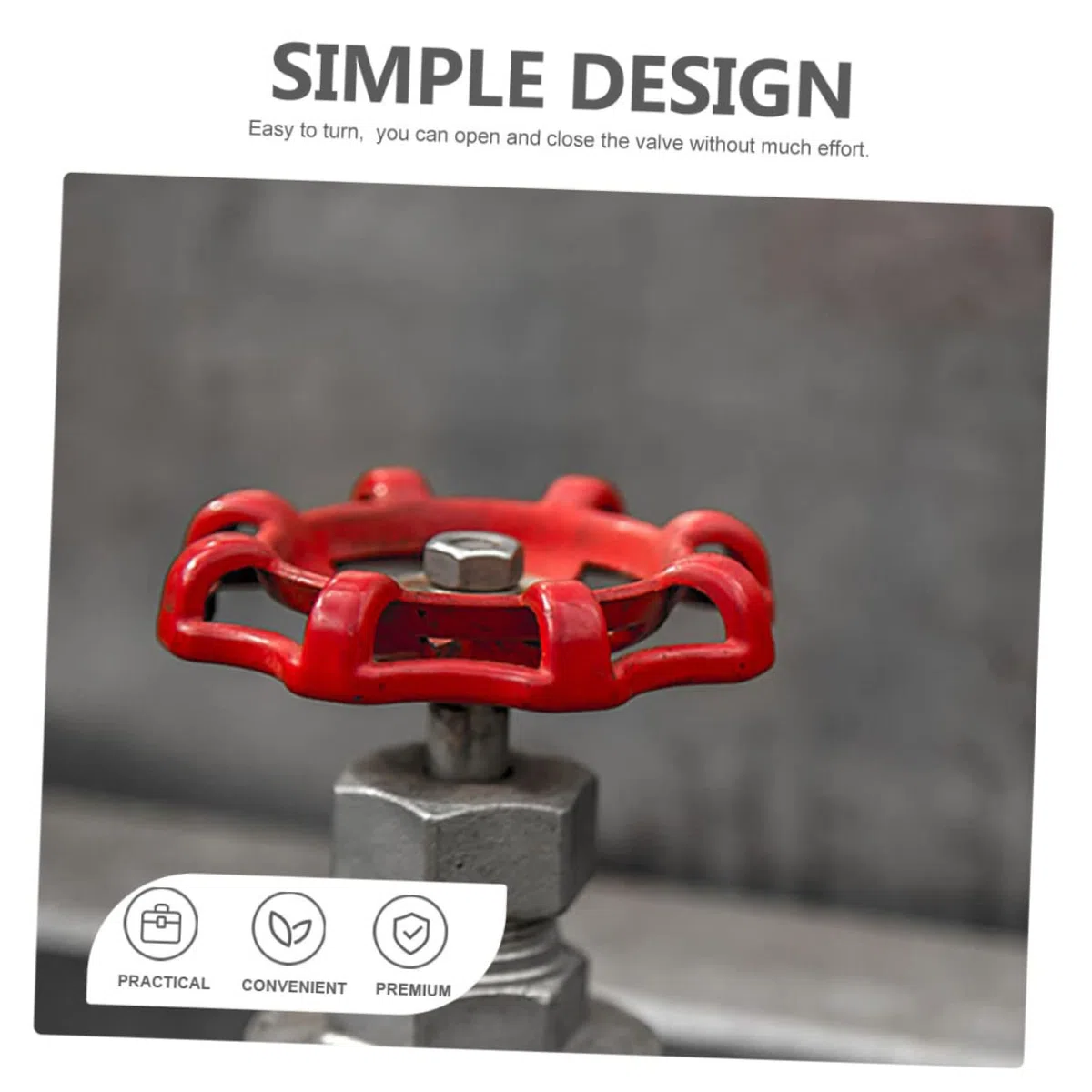 BESTonZON 10piezas Manija De Volante De Válvula De Cierre Rojo Orificio Para Gas y Agua Reemplazo De Manija De Compuerta Decorativa Exterior