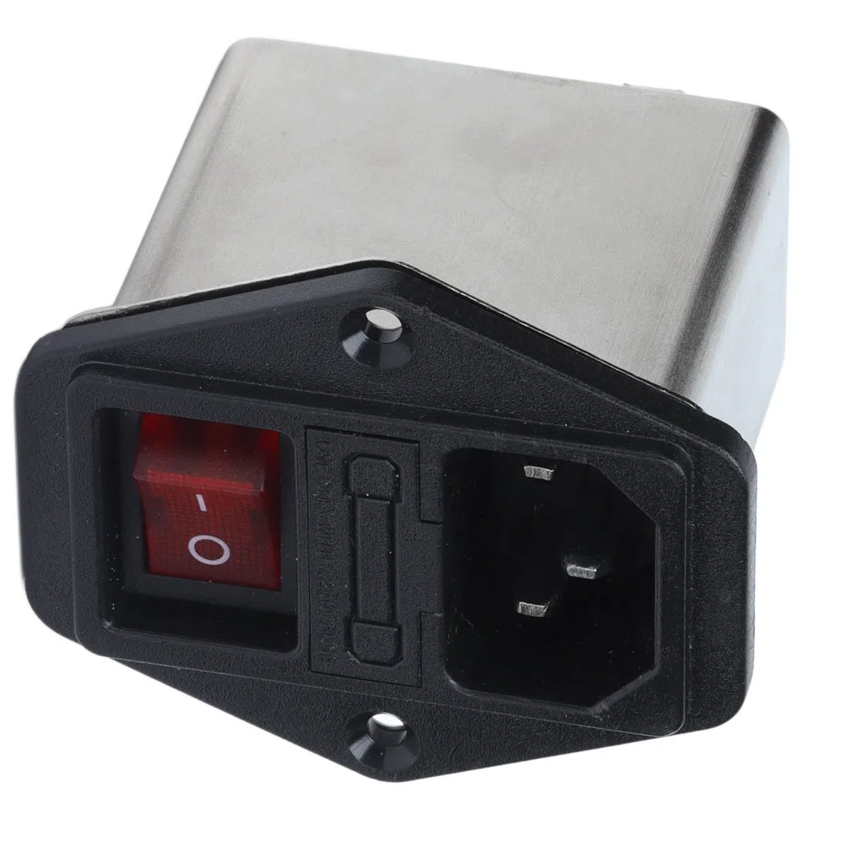 CW2B-10A-T Regulador de Línea Monofásico Filtro EMI AC115/250V 50/60Hz Filtro de Fuente de Alimentación - Versión de Botón Rojo