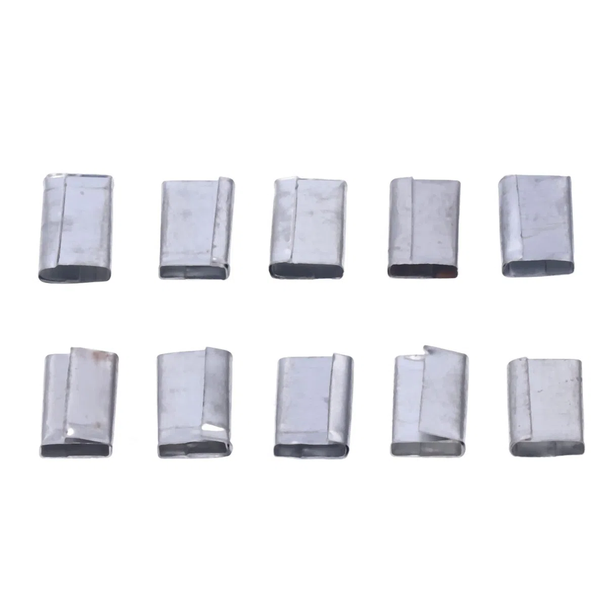 Clips de Flejado de Chapa de Hierro de 1KG, Buena Capacidad de Sujeción, Compatibles con Todas las Herramientas Combinadas, para Cinta de Embalaje de PP de 12-16mm