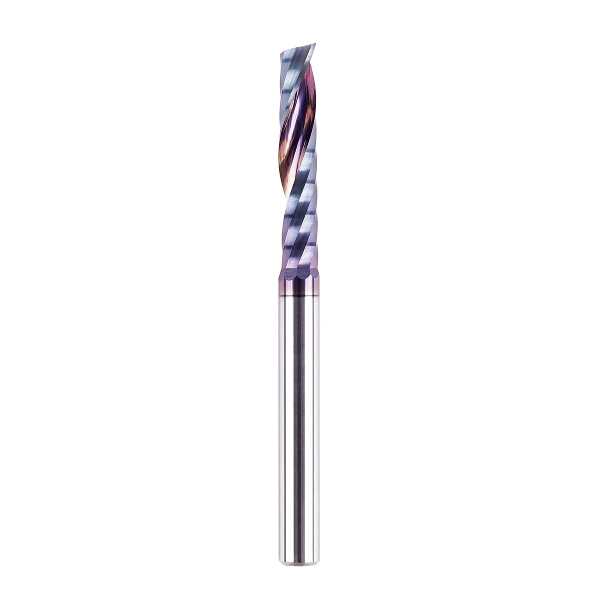 SpeTool Fresas 6mm para Aluminio Fresa 1 Flauta de Carburo de Tungsteno Sólido Fresa CNC con Revestimiento TAC Longitud de Corte de 32mm Fresas para Madera Acrílico Aluminio Plástico PVC MDF