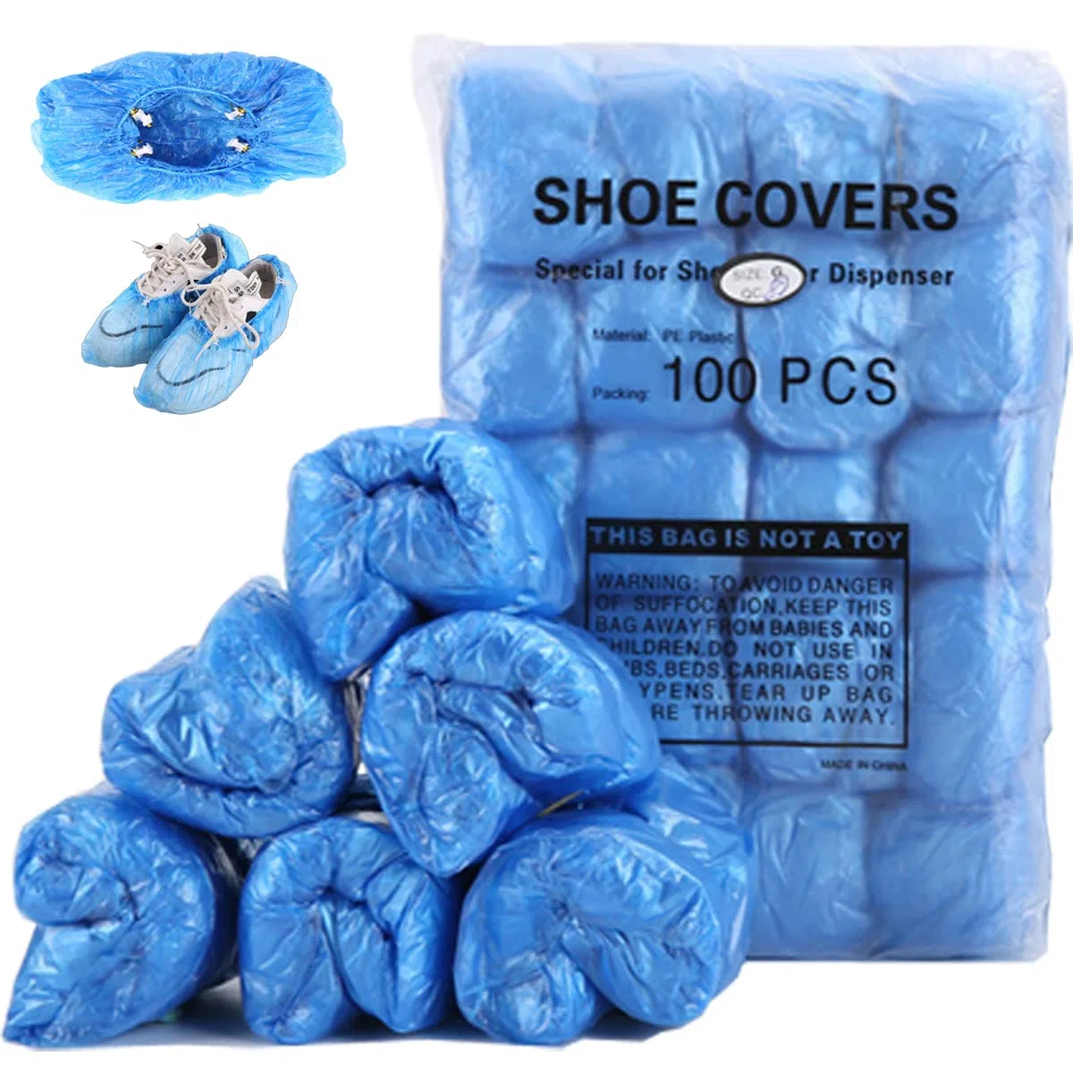 Con fundas desechables para zapatos con hebilla en T, 100 paquetes (50 pares), impermeables y duraderas, adecuadas para máquinas de cobertura de zapatos, tiendas, etc