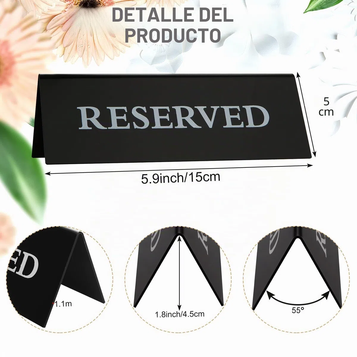 JMIATRY 20 Pcs reservado mesa restaurante 15x5cm, Pizarra Pequeña, letreros de mesa reservados para restaurante, boda, reserva de asientos