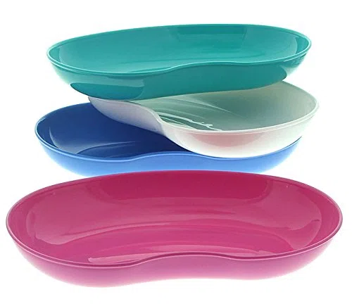 Riñón rígida de plástico, apto para alimentos, desinfectables, autoclave, varios colores.