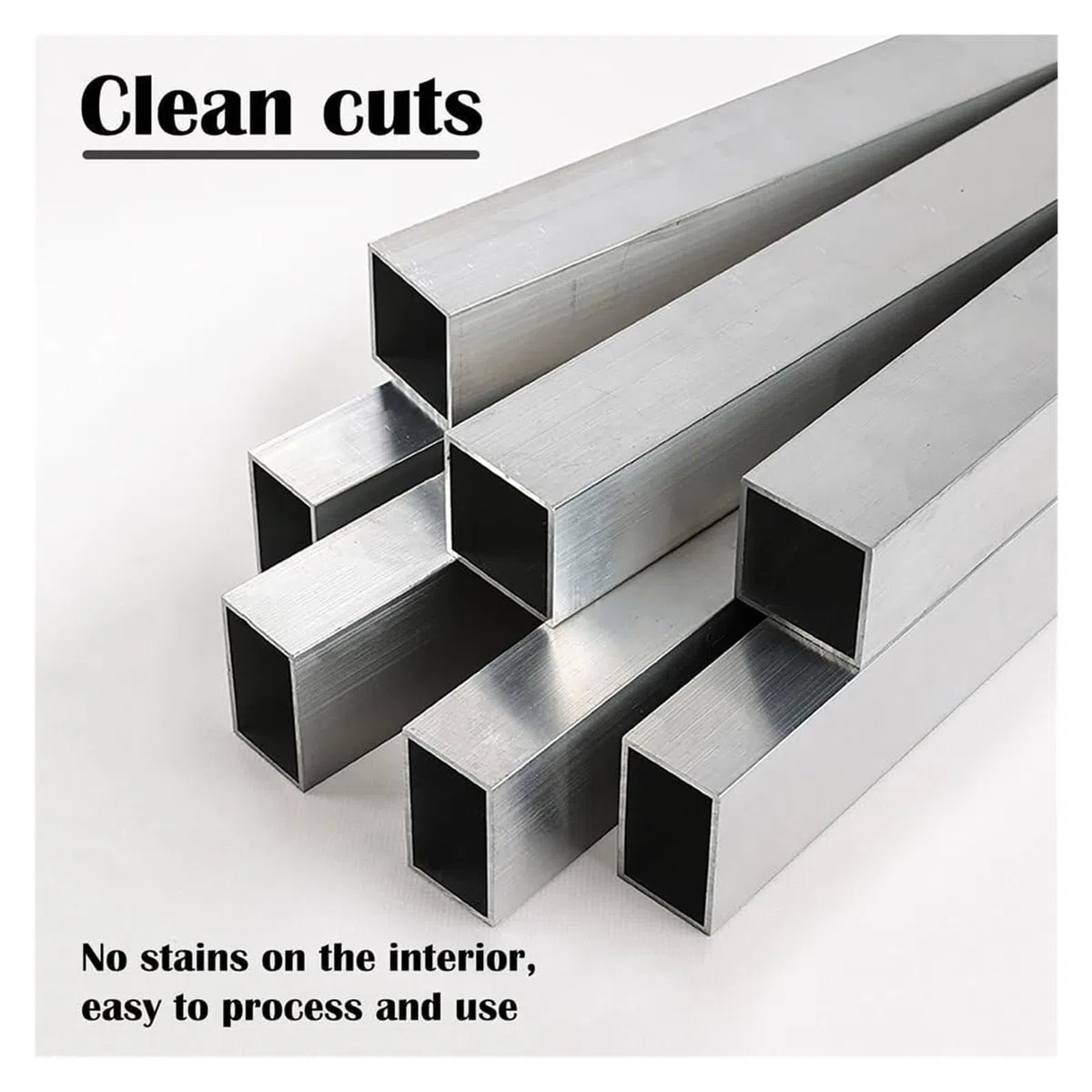 Paquete de 2 tubos cuadrados aluminio 6063 500 mm (30 x 30-70 mm), huecos sin soldadura for estructuras metálicas, soportes industriales, muebles y proyectos bricolaje(30x30x2mm)