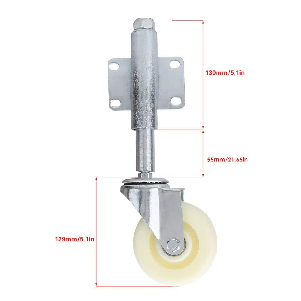 Eurobuy Rueda de Compuerta de 4 pulgadas Rueda Giratoria de Nylon con Ruedas Giratorias de Alta Resistencia Capacidad de Carga de 440 Lb