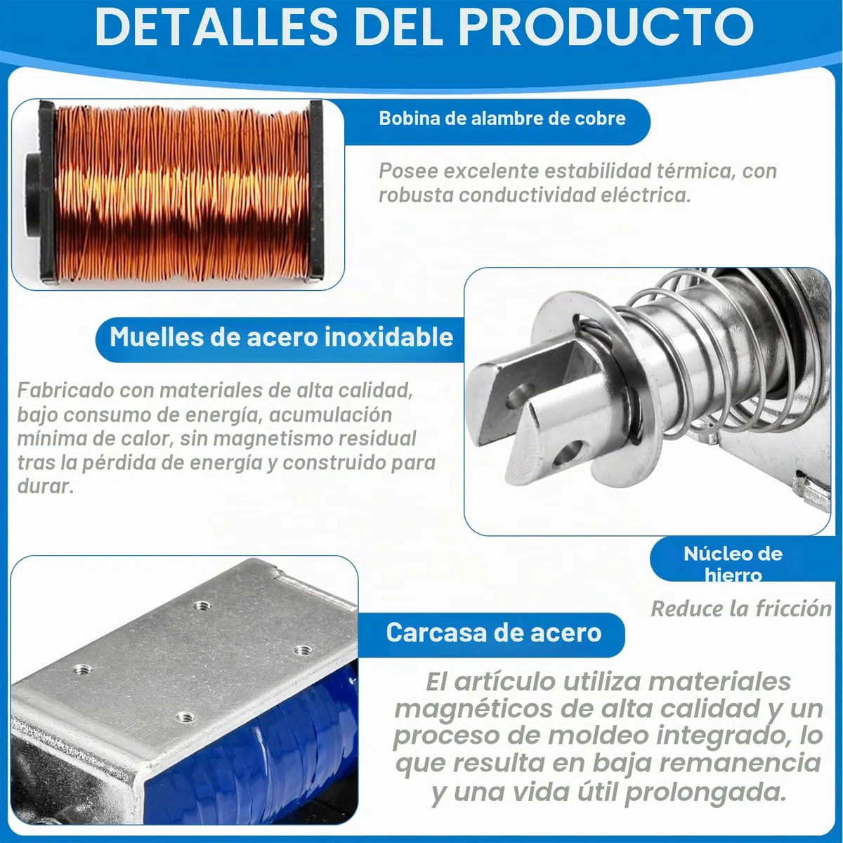 Heschen Electroimán de solenoide, HS-1564B, DC12V 3A, carrera de 20mm, fuerza 60N, tipo Push Pull Tipo, marco abierto, movimiento lineal