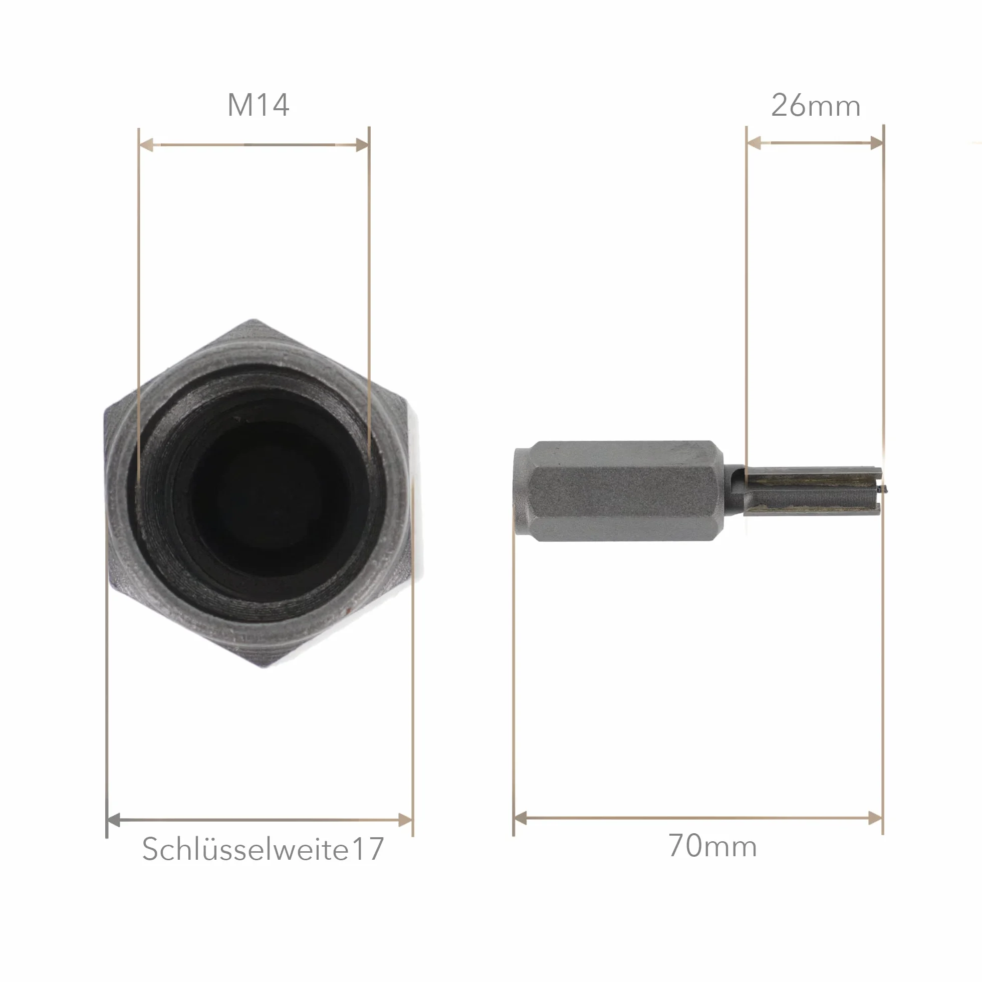 PRODIAMANT Fresa de metal duro 10 mm para amoladora angular Fresa de metal duro con rosca M14