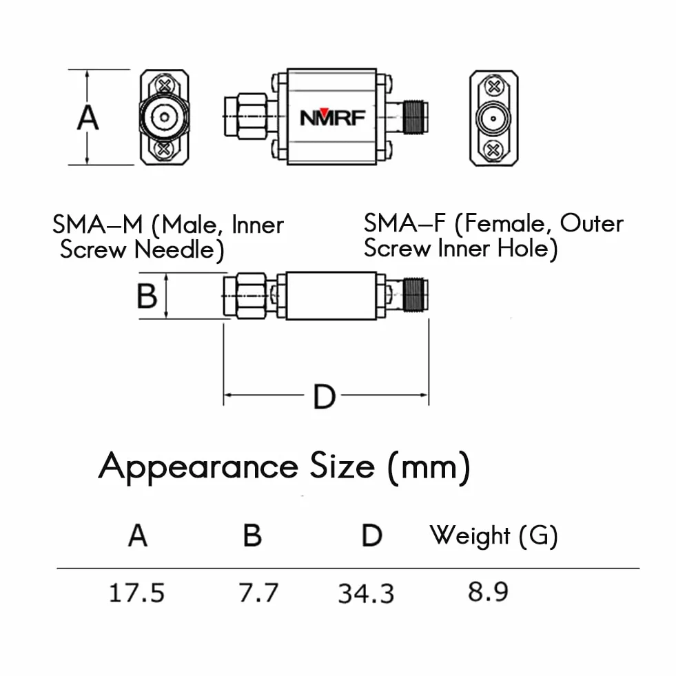 1090 MHz ADS-B Bandpass-Saw Filter -Interfaz 1090S - Filtro de de banda