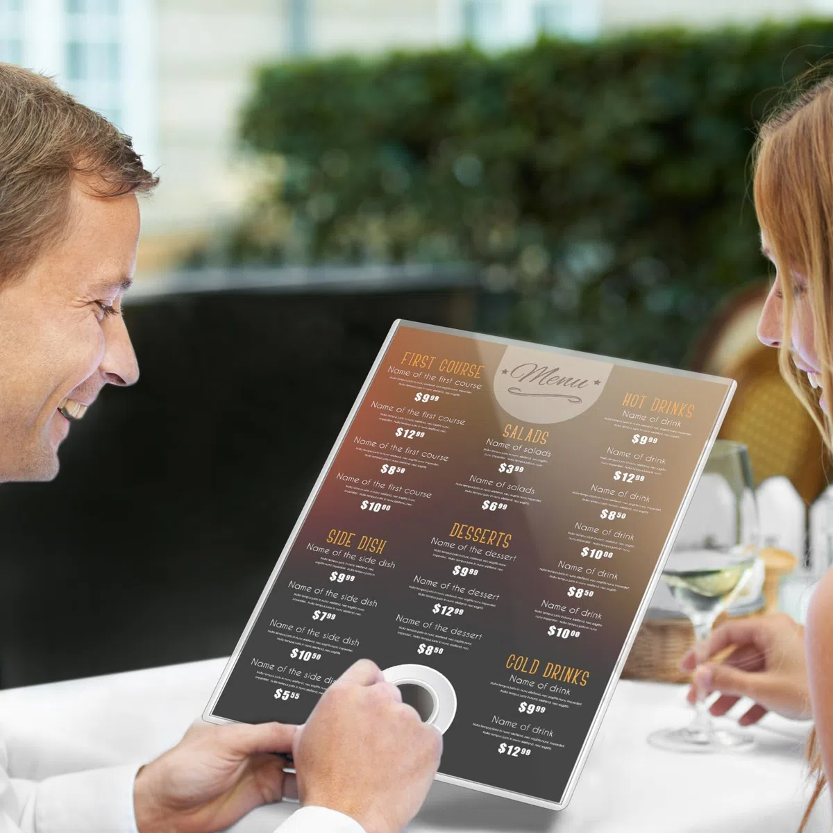 Paquete de 20 fundas de menú A4 de una sola página, doble vista, fundas de menú de PVC transparente, carga superior para restaurantes, bares, cafeterías, escuela en casa