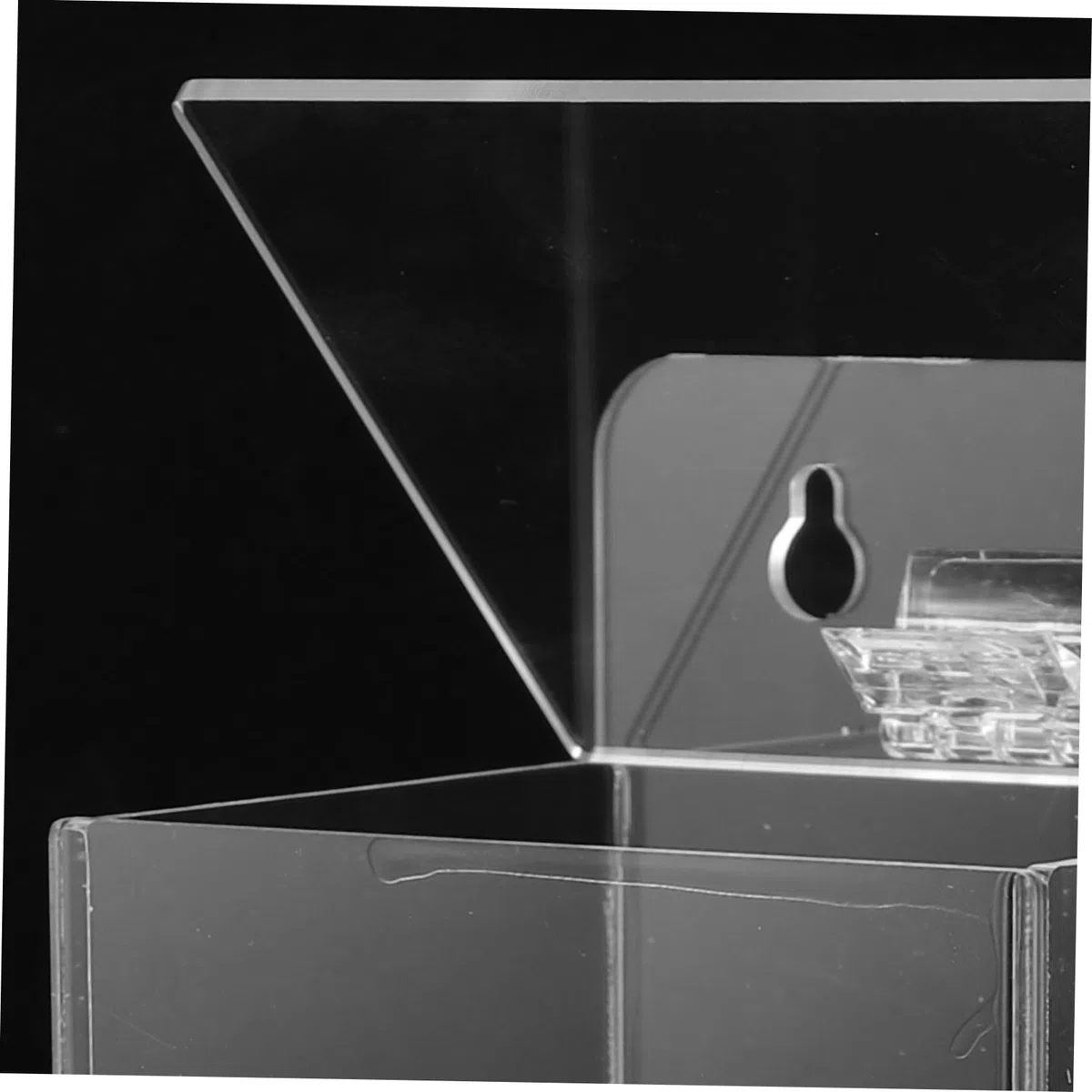 Mobestech Dispensador de guantes de pared transparente porta máscara y guantes, caja para dispensador de montaje en pared para laboratorios hospitales, oficinas, 9,45 x 4,02 x 3,74 in