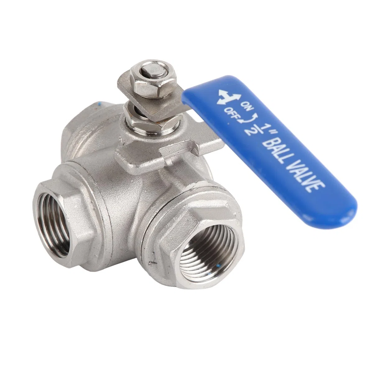 Válvula de bola de tubo de acero inoxidable SUS304 FTVOGUE de tres vías de rosca hembra DN15