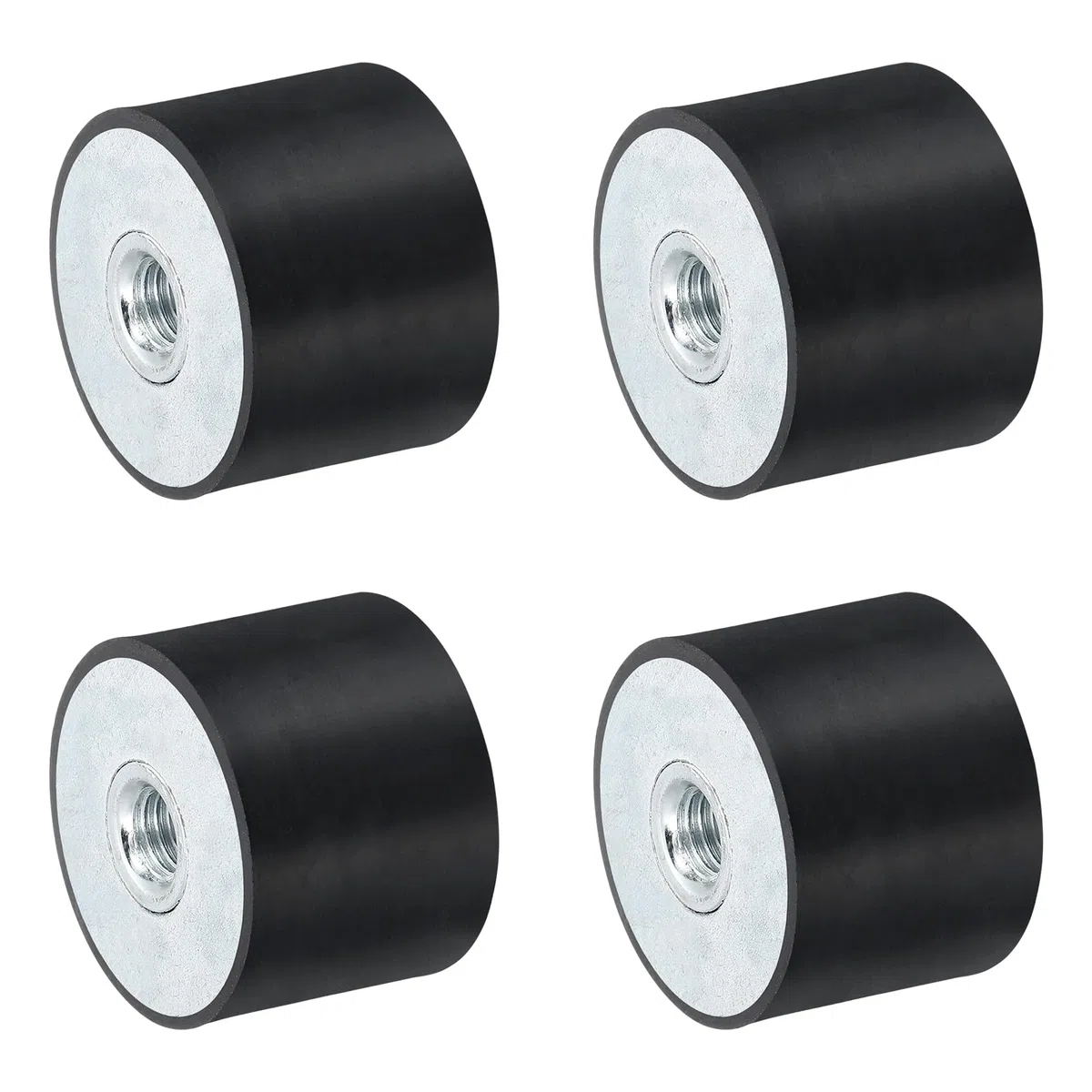 QUARKZMAN 4 casquillos roscados M10 de 40 x 30 mm, de goma, aislantes de vibraciones, reemplaza a las almohadillas antivibraciones, bloque base silencioso, plano
