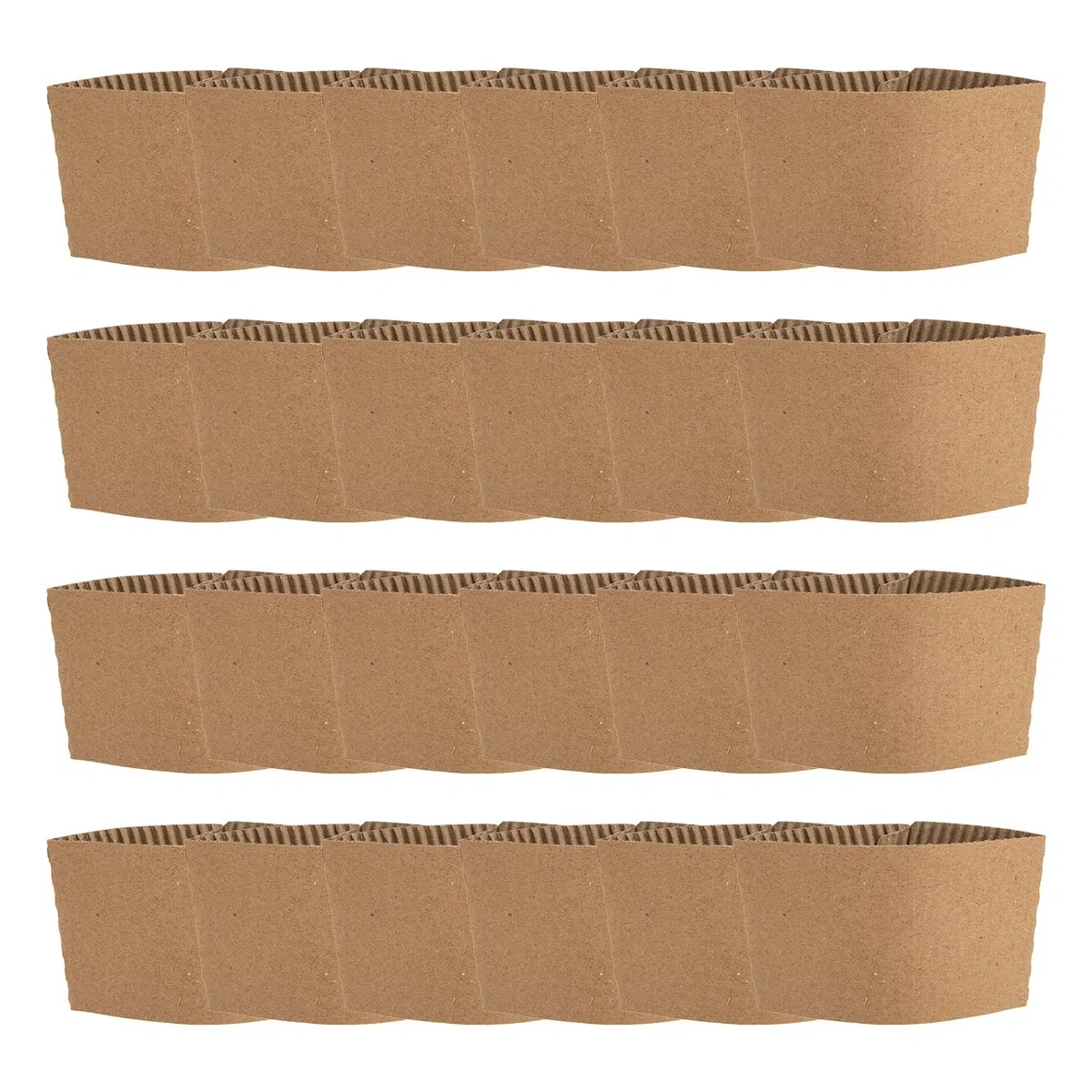 DOITOOL 250 Piezas Tazas de Café Kraft Chaqueta de Papel de Cartón Corrugado para Bebidas Calientes y frías Portavasos Tapas De Botellas De Refresco Mangas Para Calientes