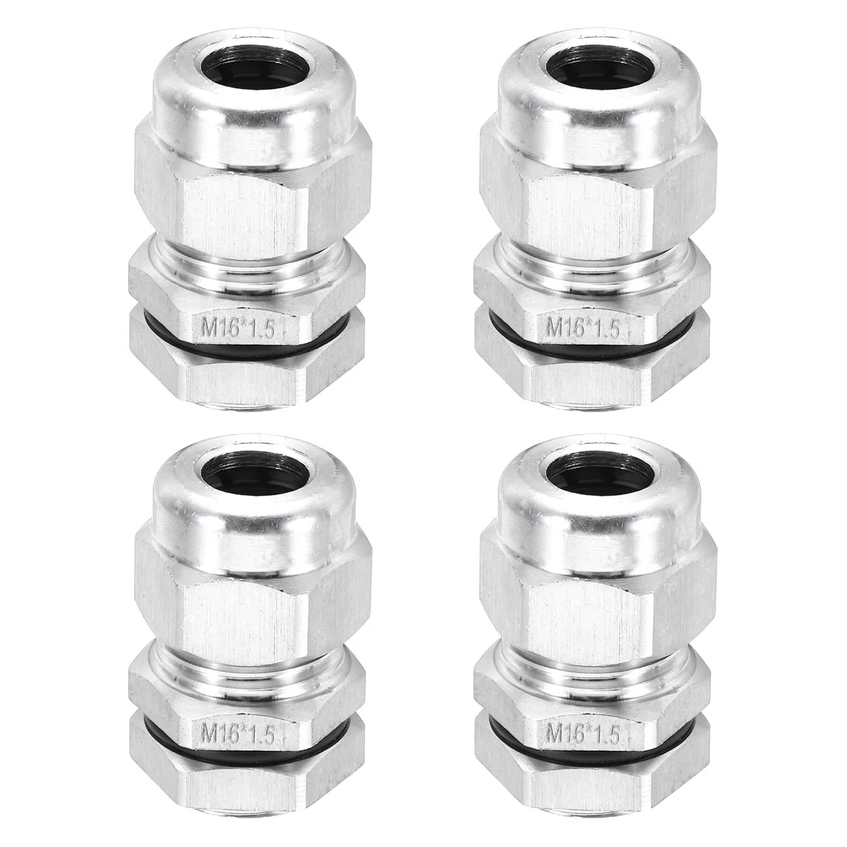 sourcing map Prensaestopas M16 x 1,5 mm, IP68 impermeable para cable de alivio de tensión para cable de 4 a 8 mm de diámetro, protectores de alambre de acero inoxidable 304 para fijación, cableado