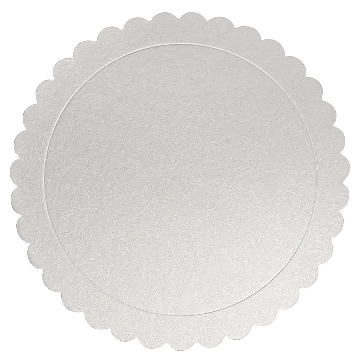 PINGEUI Paquete de 15 tablas redondas para tartas de 12 pulgadas, base de círculos festoneados de cartón plateado de 2 mm de grosor, tablas para tartas redondas de círculo para fiestas,pasteles
