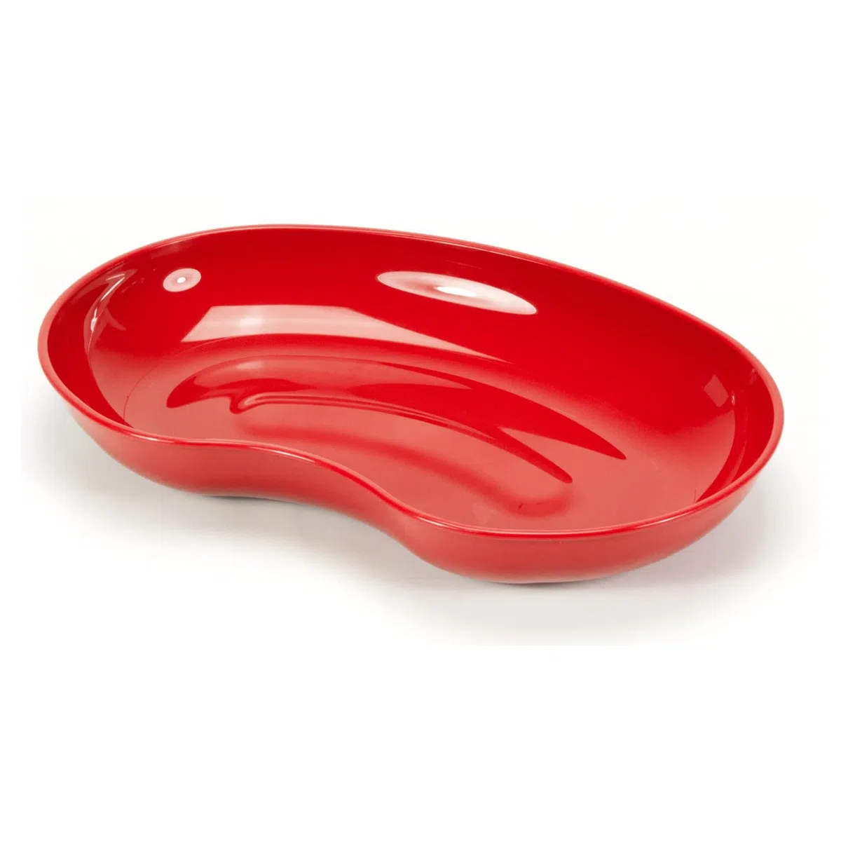 Medi-Inn - Bandeja de plástico para riñones (1 unidad, reutilizable, apta para alimentos, desinfectable, autoclave, estable y versátil), color rojo