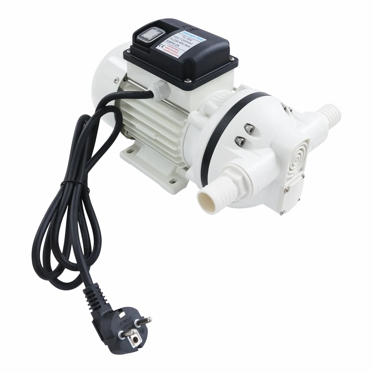 AD-Blue - Bomba de diafragma (220 V, 330 W, 50 Hz), autocebante, juego de bomba de urea, con pieza de conexión, 220 V, 34 L/min