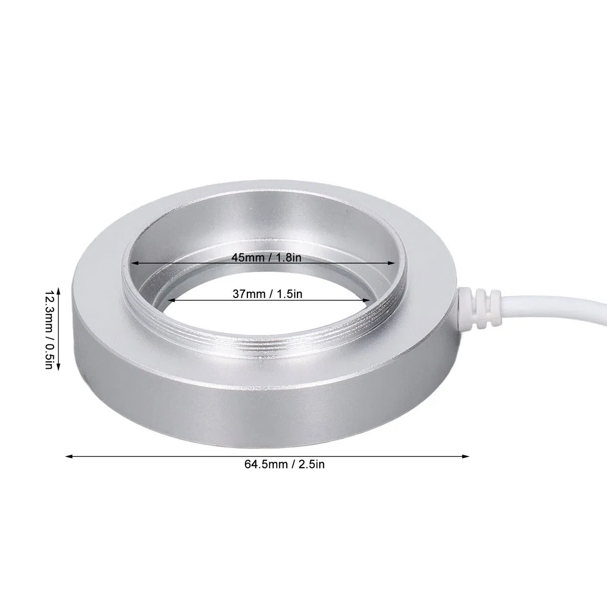 Anillo de Luz de Microscopio Iluminador de Luz de Anillo LED Ajustable para Microscopio Estéreo
