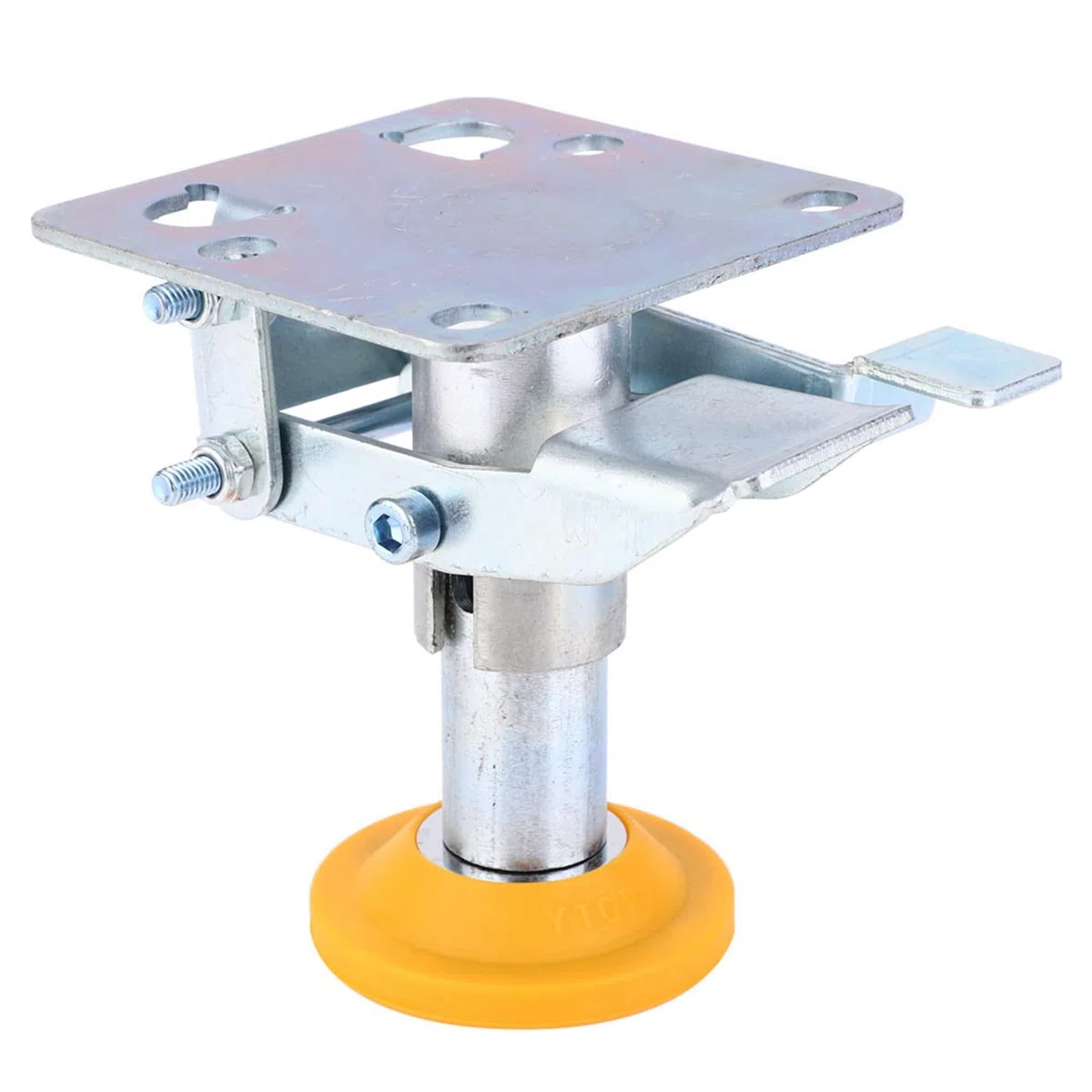 KIMISS Bloqueo de Piso para Ruedas - Lock de Freno de Tranvía con Almohadilla TPU para Ruedas de 4 ", Capacidad de Carga 100 Kg/220.46 Lb - Diseño Galvanizado de Hierro Duradero (X-75-32-3)