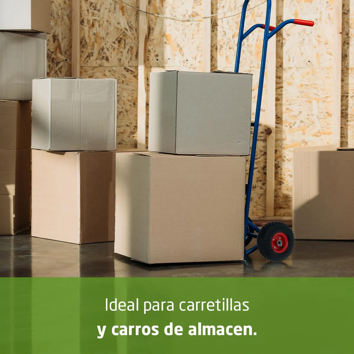 Amig - Rueda Neumática para Carretillas o Carros de Almacén con Cámara de Aire, Llantas en Color Rojo y Rodamientos de Bolas - Diámetro Ø260 x 85 mm · Peso Máximo 150 kg