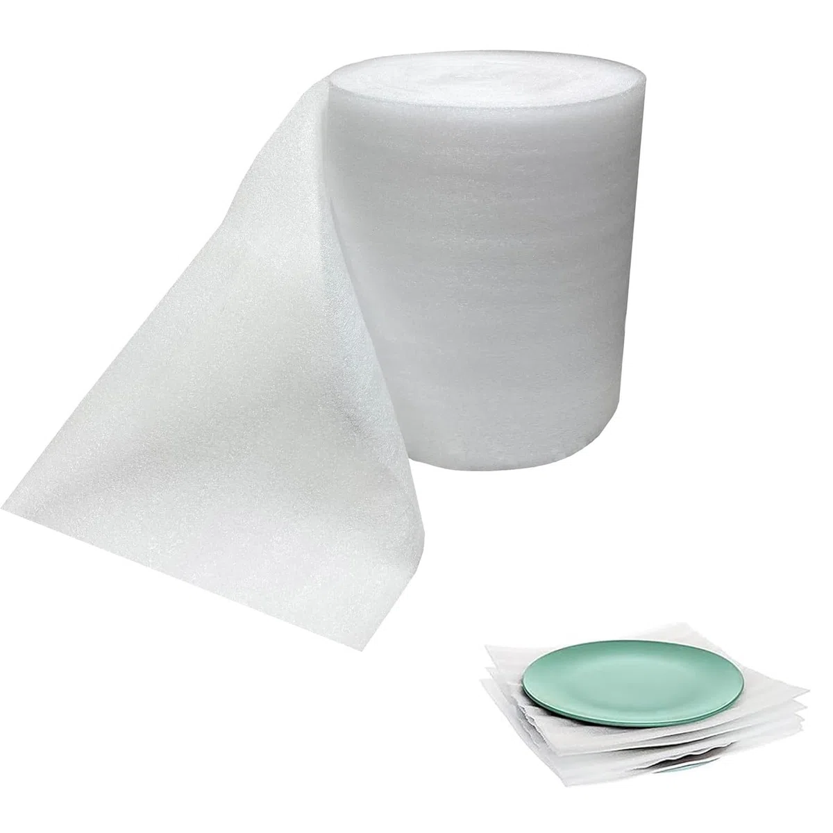Rollo de espuma blanca de 280 mm x 15 m, rollo de espuma acolchada para envíos, suministros de embalaje y base de aislamiento