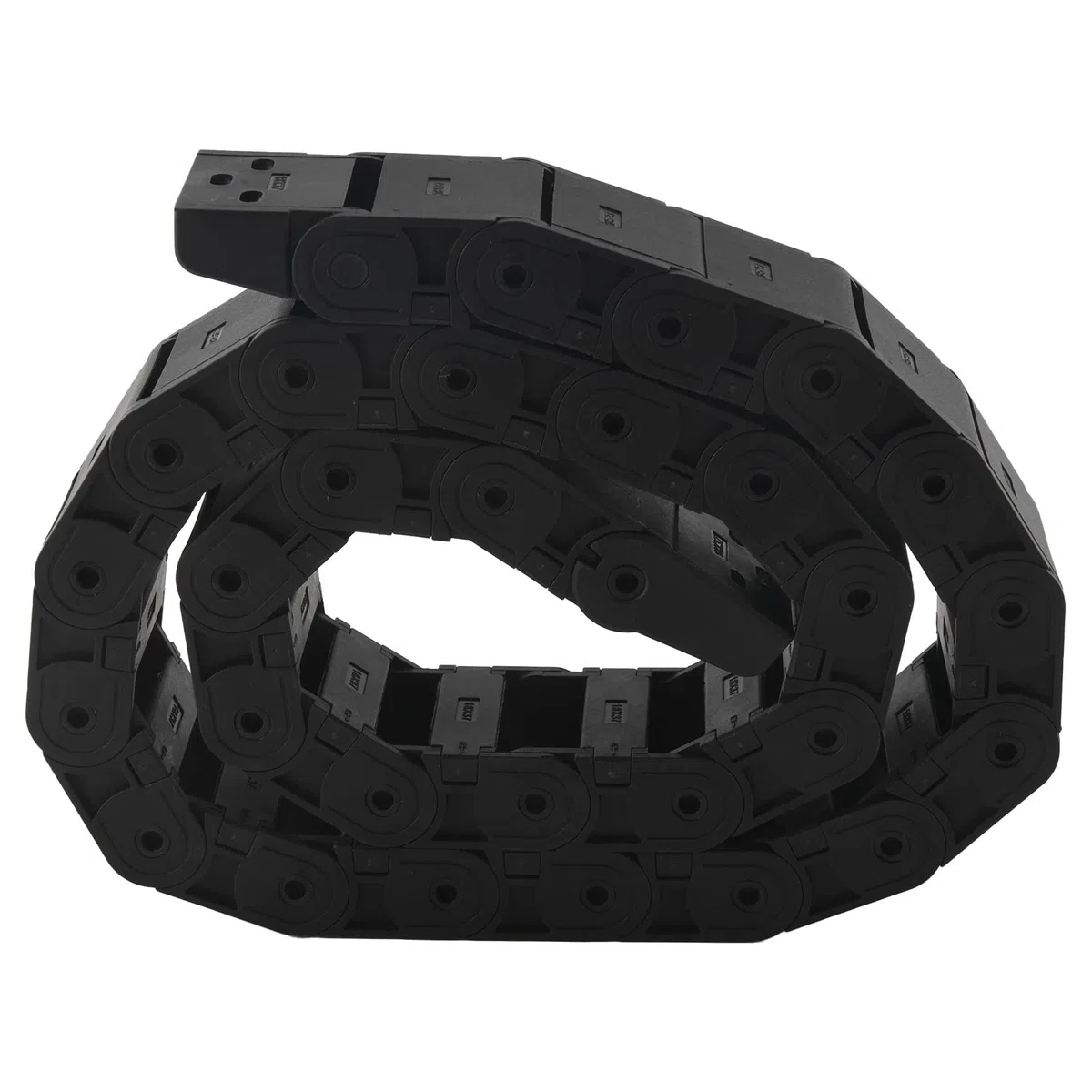 18mm x 37mm Negro Flexible Cadena de arrastre de cable semicerrada 1M 39.4"