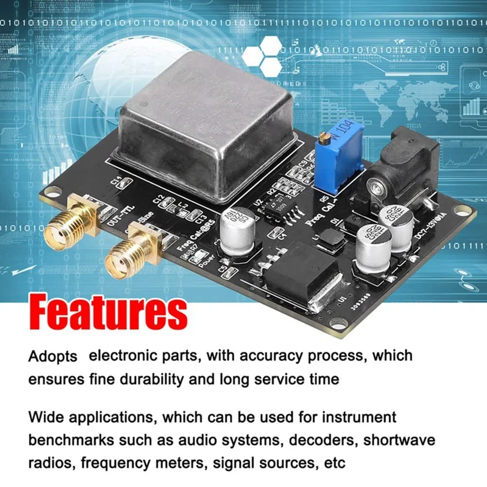 SUNXUE MóDulo de Referencia de Frecuencia OCXO de 10 MHz Medidor de Frecuencia Negro Ruido de Fase Bajo para Medidor de Frecuencia de Decodificador de Sonido