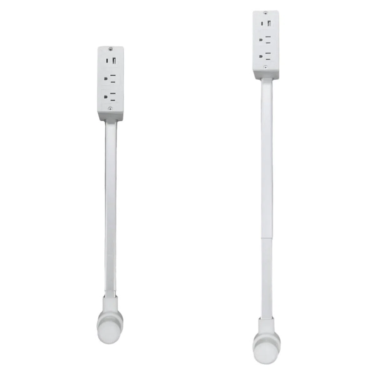 Electrical Outlet Expander. Power Socket Extender Access Hard-to-Reach Outlets! and 2 AC Outlets, Extends 22"-34", Rotates 180°. Features USB-A, USB-C, Use Behind Couches, Nightstands, Desks
