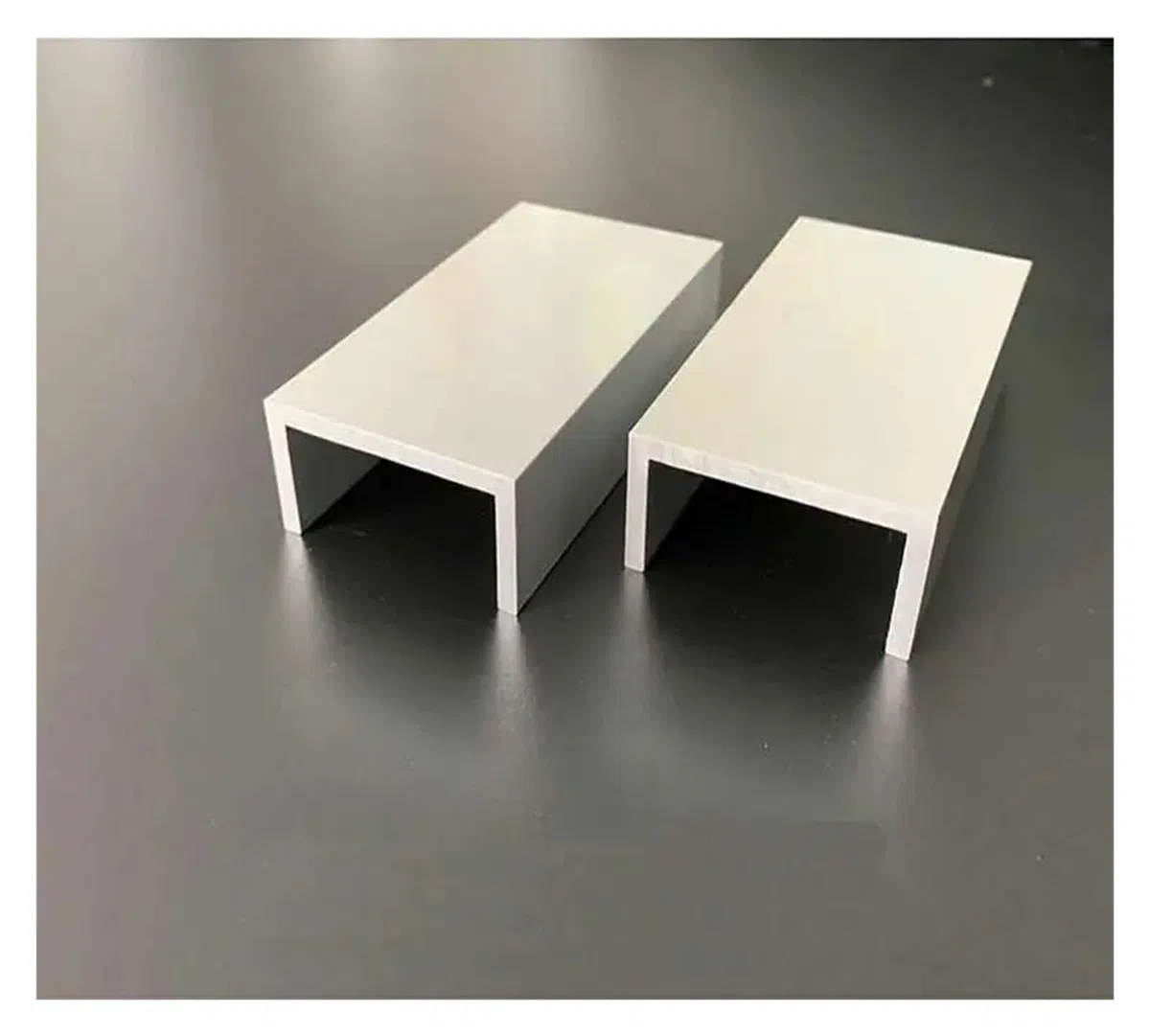 Aluminio En Forma De U Perfil de aluminio en forma U, ancho exterior 40 mm, longitud 50 cm, borde aleación recubierto vidrio Para Bricolaje(40mm x 10mm x 1mm)