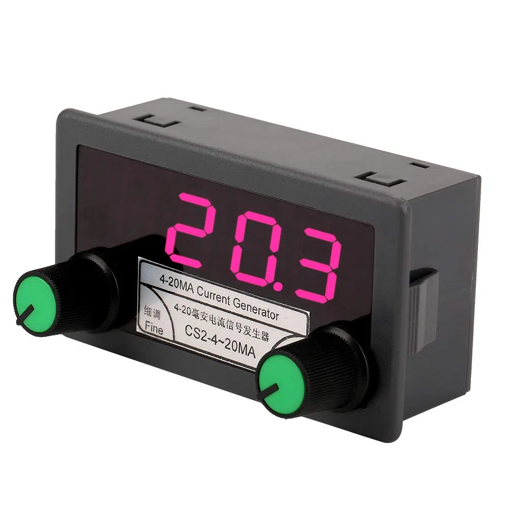 Generador de señal de corriente 4-20mA DC 7-30V Generador de señal analógica de corriente digital Afinación gruesa / fina Salida de corriente constante