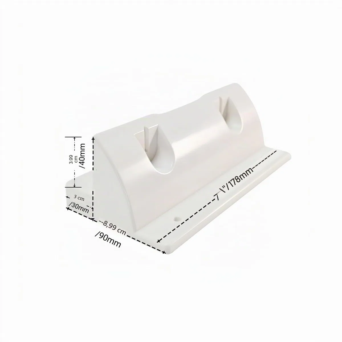7 soportes de montaje para panel solar, sin taladros, soportes de panel solar ABS, kit de soporte para techos de RV, caravanas, vehículos, furgonetas, garajes, cobertizos, cubierta de barcos, (blanco)