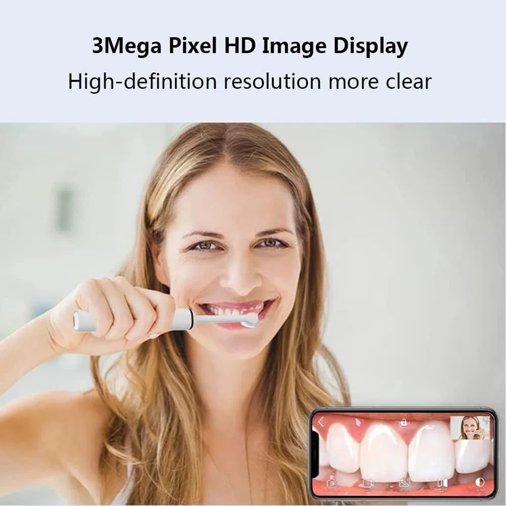 iksvmsis Cámara Intraoral Dental, WiFi Inteligente Cámara Dental, Herramienta De Video Dental para PC iOS Android, Cámara Intraoral De Alta Definición 8 Luces LED para Dentista Dental