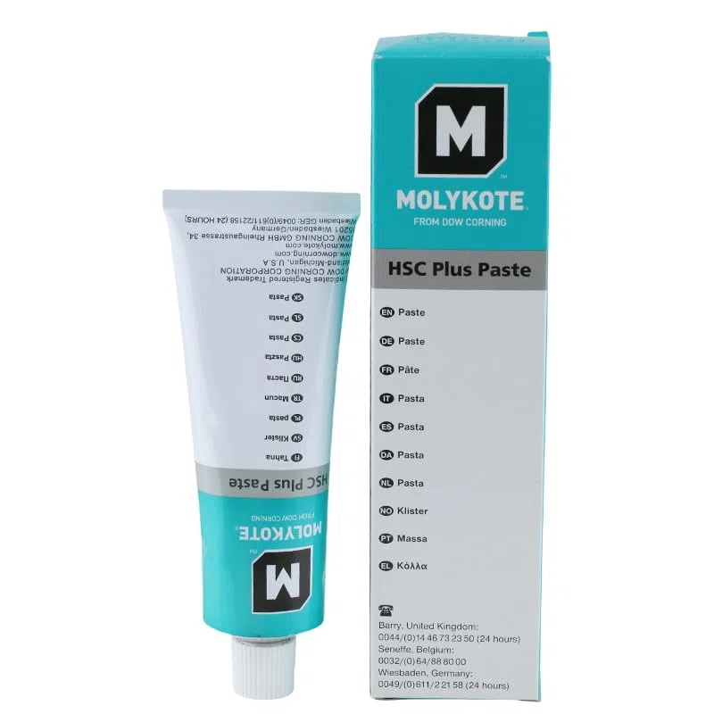 MOLYKOTE HSC Plus - Pasta de 100 g, 100 g, grasa lubricante de alta temperatura, antiagarre para roscas, pasta conductiva, alta capacidad de carga, protección eficaz contra la corrosión, amplio rango