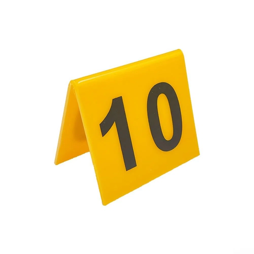 Letreros de números de mesa, 1-40 mesas, numeración de mesa, exhibición para fiestas, banquetes, mesas y números de tienda de campaña (amarillo)