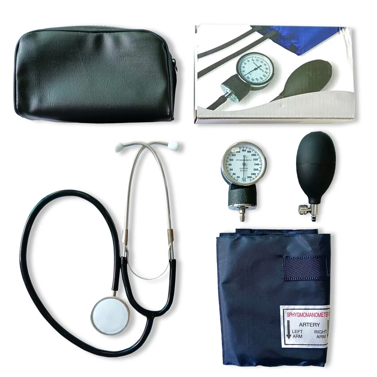Agatige Kit De Estetoscopio De Presión Arterial Y Sprague, Esfigmomanómetro De Manguito Manual Profesional De Medición Precisa Médica Con Estuche De Transporte Fonendoscopio Para Uso Doméstico