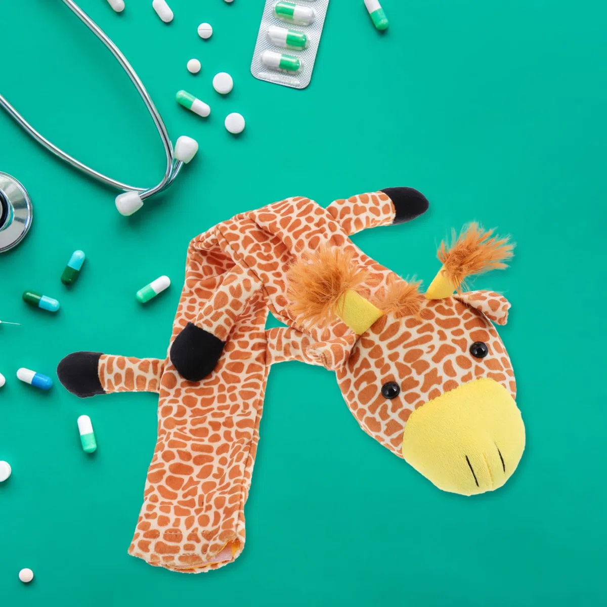 FOMIYES Protector Para Estetoscopio Con Diseño De De Felpa Funda Elástica Para Enfermeras y Médicos Accesorio Divertido y Protector Para Uso Pediátrico
