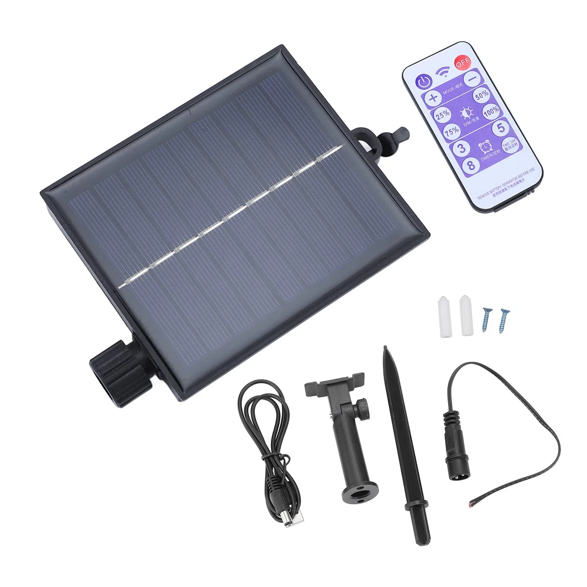 Controlador Solar Automático para Luces de Cadena, Impermeable con 8 Modos de Parpadeo y Brillo Ajustable, Panel Solar Polisilicio 3V, Regulador de Energía para Decoración Exterior