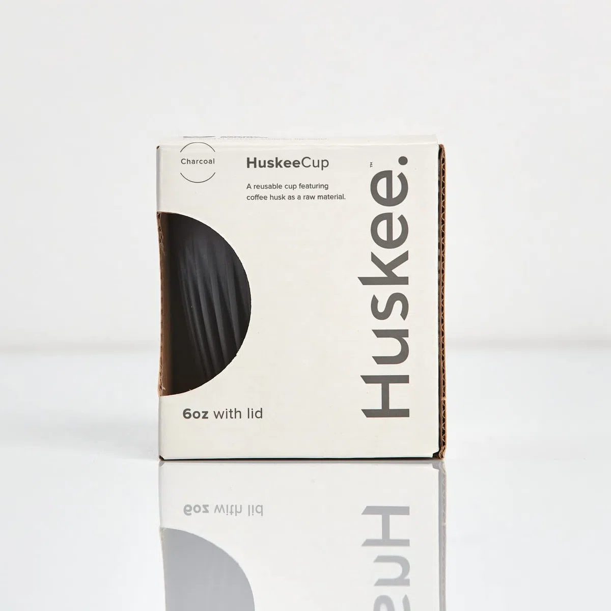 HUSKEE 6oz HuskeeCup - Taza y Tapa de café y té de cáscara de café (Color Natural)