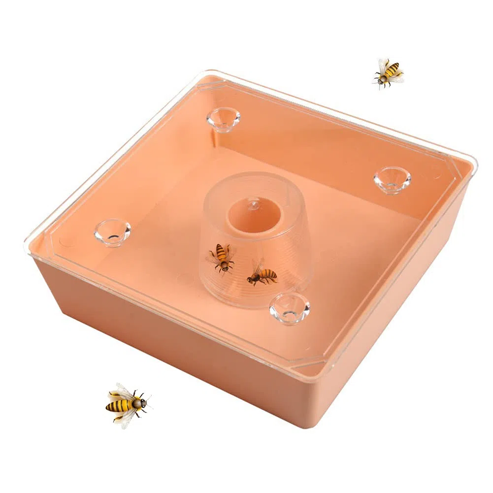 MOU Comederos para colibríes para exteriores, alimentador superior de colmena, alimentación de abeja, alimentador cuadrado europeo, herramienta de apicultura