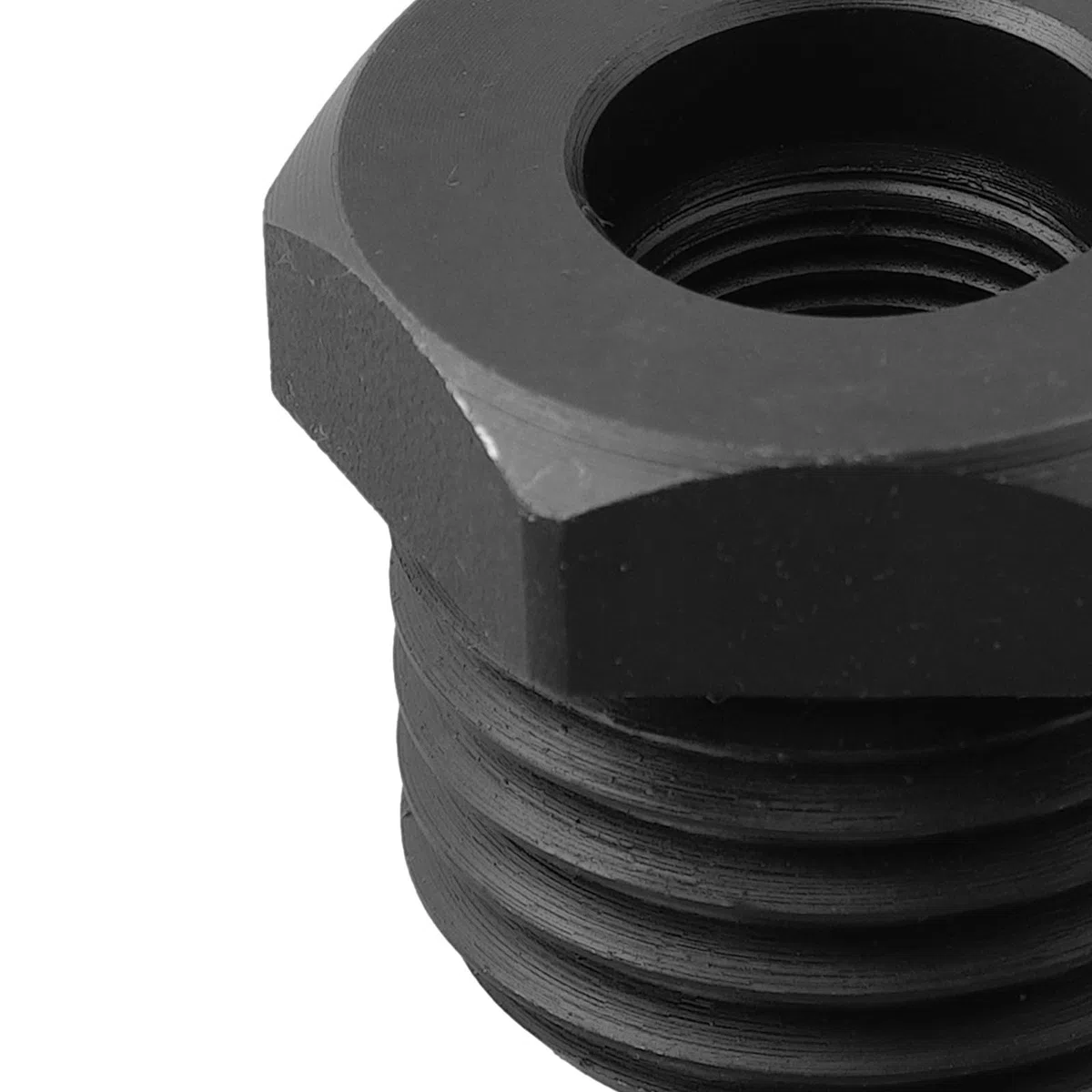 Adaptador de mandril de torno de madera, adaptador de husillo de rosca de 33 x 3,5 mm a 18 x 1,5 mm, montaje de bloque + guía de profundidad + perilla - Precisión mejorada