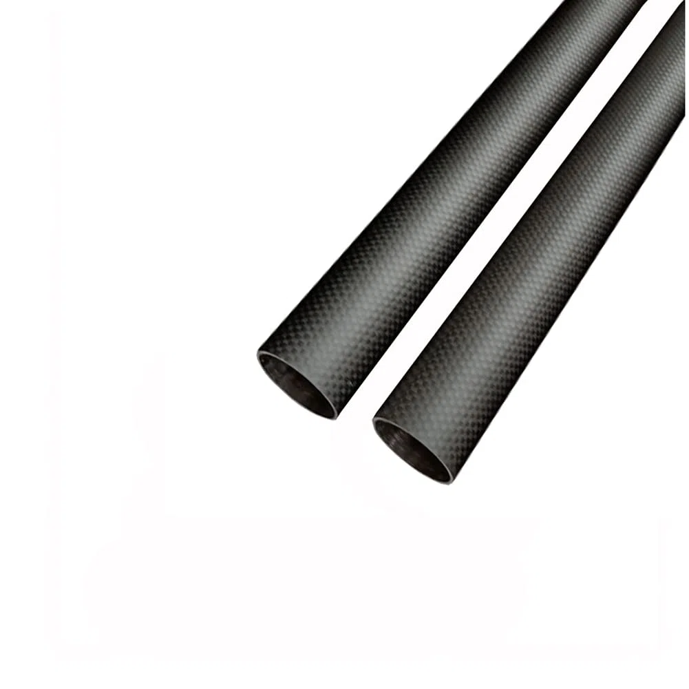 (2 piezas) Tubo de fibra de carbono 3K, longitud 500 mm, diámetro exterior 16 mm, diámetro interior 14 mm, tejido liso mate, para marco de drones