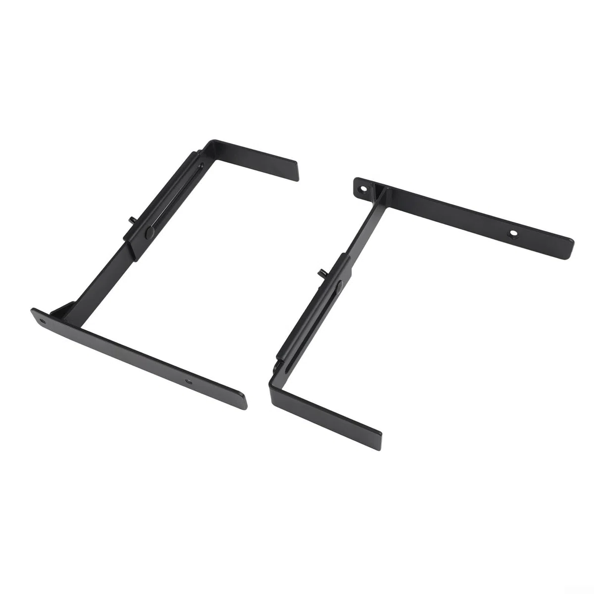 Ganchos de pared de hierro ajustables para plantas, juego de 3 soportes para macetas, solución perfecta para ventanas y jardines de barandilla (negro)