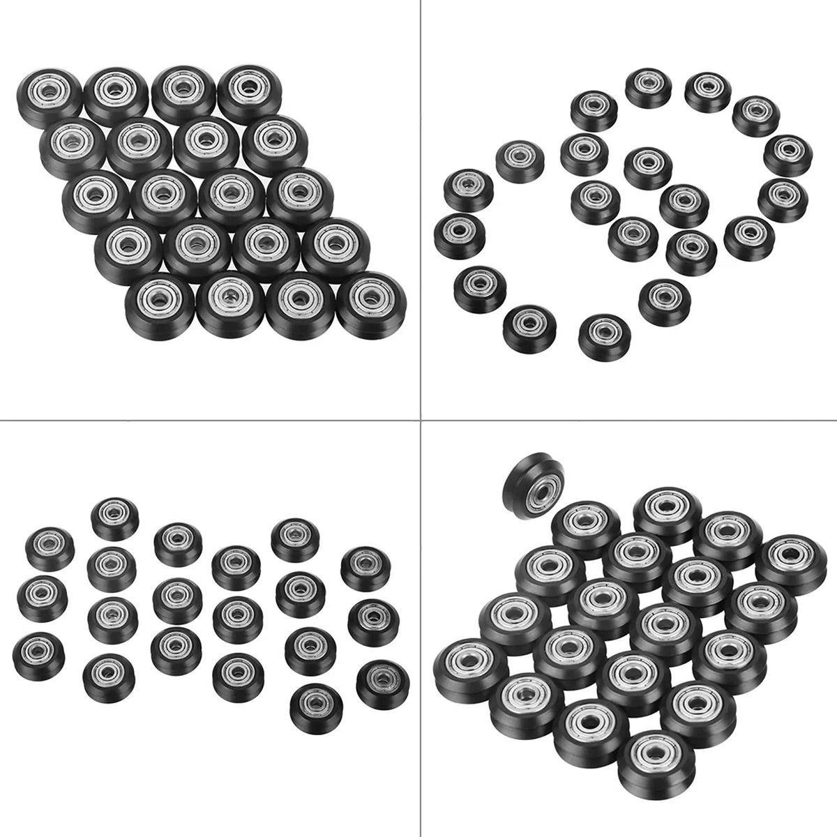 20 Piezas Polea de Ranura en Forma de V, Rueda de Rodamiento Ruedas de Ranura en V 5mm diáMetro 625 Accesorios de Rodamiento para Impresora CNC 3 Dimensional