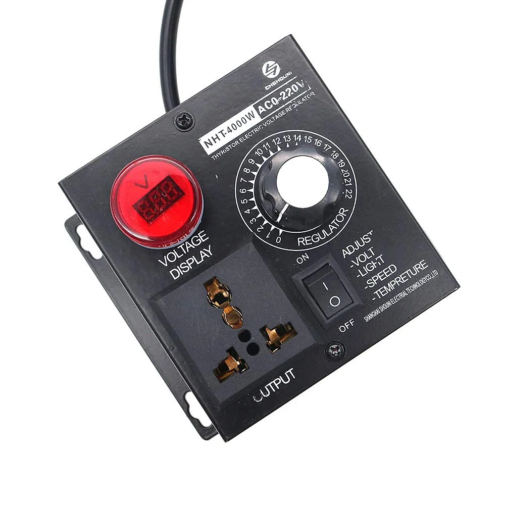 AC 220V 4000W Regulador de Voltaje Ajustable Controlador de Velocidad del Motor Controlador de Control de Ventilador